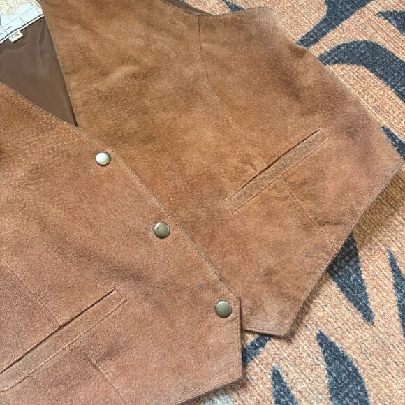 VTG Global Identity Leather Fashions G-III Suede Vest Size Large - Picture 5 of 10